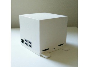 tiredcube raspberry 3 case electronics cute pi 3b+ tired cube 3d print model - Mito3D