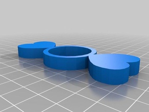 fidget spiner heart toys & games 3d print model - Mito3D