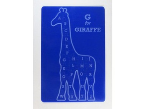 laser cut giraffe alphabet puzzle kids puzzles acrylic alphbet diy lasercut svg 3d print model - Mito3D