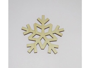 laser cut snowflake shaped coasters made birch plywood decor christmas diy snowflakes svg 3d print model - Mito3D