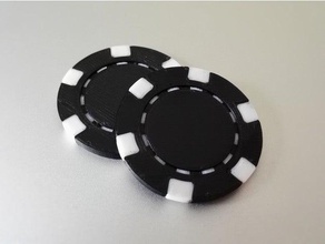 classic poker chip dual color toy & game accessories alignment casino dualstrusion extruder extrusion multicolor chips test print 3d print model - Mito3D