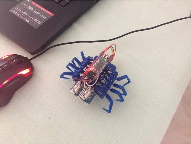 8 zampe di ragno robot il fai da te 200 mah Stampato in 3d 3dprintable stampabili La stampa leggs android animazione animatronic animatronics arduino nano batteria bluetooth modulo bot controllo controllabili controller granchio crawler la ricerca per indicizzazione cyborg difficile otto geekcreit hackaday hackadayio halloween i puntelli spaventoso hc-05 hc-06 hc 06 esapode hexapode orrore del servo lineare lipo poco mcpx micro lo spostamento parte movimento le parti natura pla plastica stampate progetto radio rc remoto reprap robotica servomotore motore piccola piccole spider spyder thehackadayprize youtube video 3D print model - Mito3D