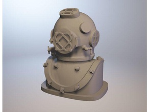 capacete de mergulho highpoly da base dados modelos 3d print model - Mito3D