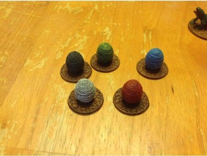 dragon egg token 25mm base - hoard queen toys & games cleric dragons dungeons knight priest rogue terrain thief wargame warrior wizard 3d print model - Mito3D