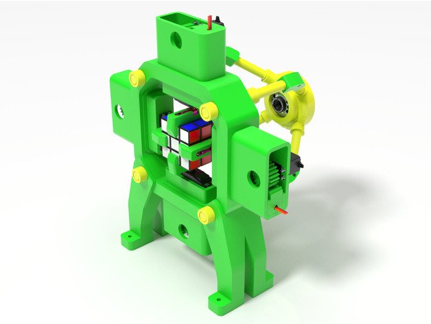 3d tam rubik küp çözme robotu basılmıştır Robotik çok raspberry pi robot resminizi herhangi birinden servo windows ıot 3D print model - Mito3D