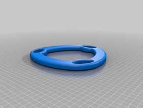 three dog leash handle pets 3d print model - Mito3D