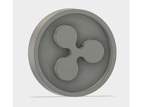 ripple para sikke ve rozetleri cryptocurrency makinesi xrp 3d print model - Mito3D