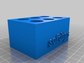 softlips titulaire les conteneurs chapstick lèvres douces 3d print model - Mito3D