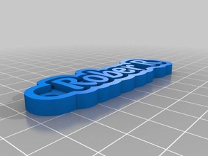 my customized multiline tag keychain rober 48 keychains 3d print model - Mito3D