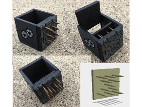 miniature sliding spike trap games dungeon dungeons dragons tiles 28mm openforge pathfinder rpg 3d print model - Mito3D