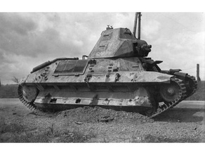 fıd-36 araç 15 mm Fransa tank II 2 Dünya Savaşı tankı 3d print model - Mito3D