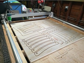 Plastik Monstrosität -- gedruckte 3d-cnc-4x8' Sperrholz Werkzeugmaschinen Die gedruckten 3d-cnc-router 4x8 cnc cnc-Maschine cnc-router volle Blatt 3d print model - Mito3D