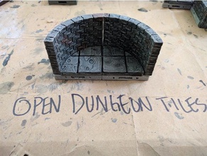 opendungeontiles curve interior roughstone 2x2 toy & game accessories dnd tiles dungeon dungeons dragons odt openforge openlock pathfinder rpg tabletop terrain tile 3d print model - Mito3D