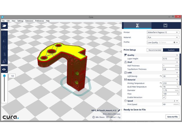 3d touch monte ipercubo Stampante accessori 3dtouch bltouch stampante 3D print model - Mito3D