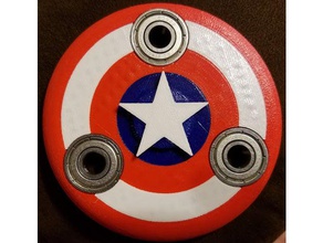 captain america-shield-spinner Spielzeug & Spiele america fidget spinner marvel 3d print model - Mito3D