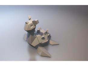 lapras low poly creatures figure pokemon 3d print model - Mito3D