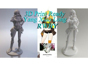 3d print ready yang xiao long rwby people 3dprintready anime figure model animu girl mmd monty roosterteeth ruby yellow 3d print model - Mito3D