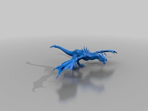 pathurnax dragón compañero juegos animal modelo skyrim 3d print model - Mito3D