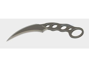 karambit props csgo cuchillo el 3d print model - Mito3D