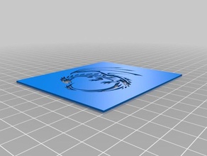 dragon pochoir l'art des outils personnalisé 3d print model - Mito3D