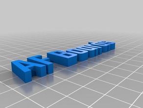 il mio testo personalizzato af tavole su misura 3d print model - Mito3D