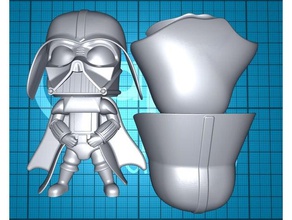sevimli darth vader daha kolay baskı oyuncak & oyun aksesuarları starwars 3d print model - Mito3D