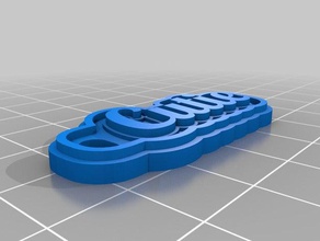 cutie de porte-clés personnalisé 3d print model - Mito3D