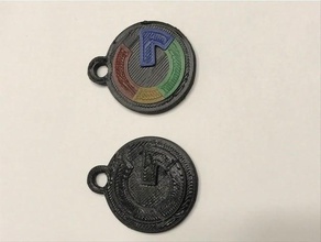 logo google trousseau de clés porte-clés 3d print model - Mito3D