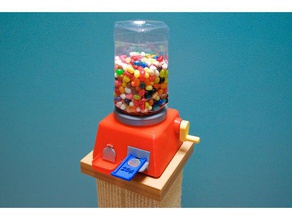 moeda de apresentação operado jelly bean machine do agregado familiar doces máquina distribuidor balinhas feijões geléia 3d print model - Mito3D