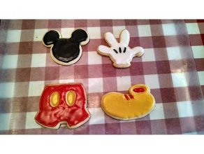 mickey cookie cutter set 3d printing mouse 3d print model - Mito3D