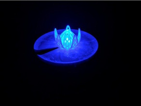 floating lilypad flowers sculptures float led light lily monoprice select mini pool 3d print model - Mito3D