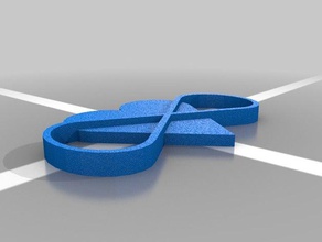 infinity Herz 2d-Kunst 3d print model - Mito3D