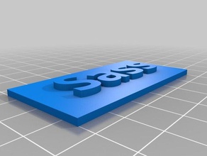my customized sign backplate sass signs & logos 3d print model - Mito3D