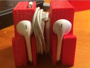 apple earbud holder audio earbuds 3d print model - Mito3D