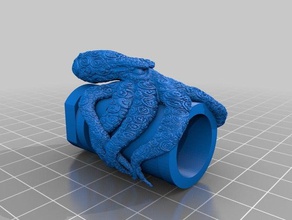 kraken flash hider partes 3d print model - Mito3D