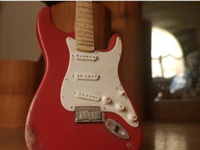 minuscule american strat v2 accessoires de jeu électrique guitare fender gibson la stratocaster télé telecaster 3d print model - Mito3D
