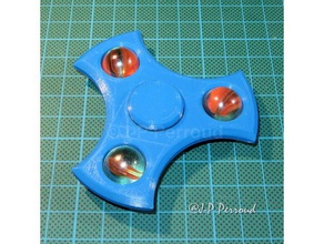 les trois yeux rouges - tres ojos rojos juegos de la mano spinner jeu pla toupie principal 3d print model - Mito3D