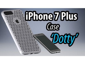 iphone 7 plus case 'dotty' mobile phone smartphone holder 3d print model - Mito3D
