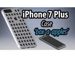 iphone 7 plus case 'box apples' mobile phone smartphone holder 3d print model - Mito3D
