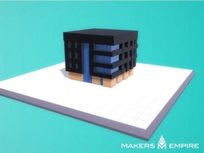 moderne Büro-Gebäude Kunst 3d print model - Mito3D
