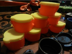 joe's paint-cups art tools airbrush jar paint snapfit 3d print model - Mito3D