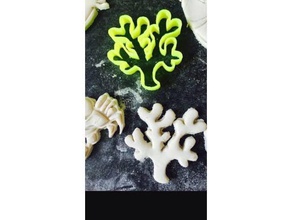 coral cortador de galletas comida & bebida cookie 3d print model - Mito3D