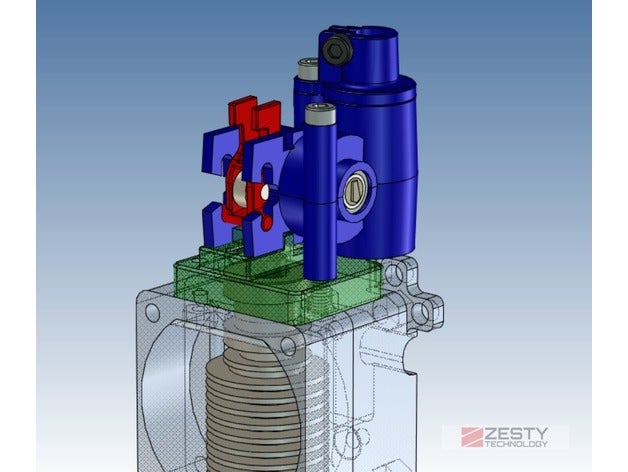 ormerod 2 adaptador de ajuste ágil Impresora 3d las piezas el e3d v6 en extrusor reprappro la reanudación zesty 3D print model - Mito3D