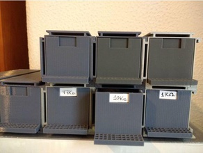 impilabile electornic cassetto l'elettronica scatola elettronica cassetta contenitori impilabili 3d print model - Mito3D