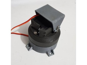 universal-Kamera-tilt-drehen montieren in der Robotik Kamera-Halterung pan-tilt-Mechanismus rover servo-mount turtle 3d print model - Mito3D
