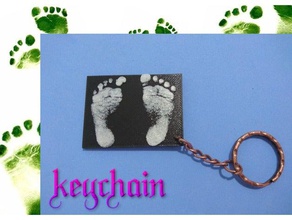 footprint keychain keychains 3dlito bebe dibujo 3d foot huella imagen image lithophane litofania llavero llaveros moda original pies 3d print model - Mito3D