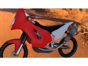rally bike concepto vehículos la bicicleta moto 3d print model - Mito3D
