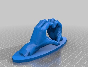 Haupt-coeur Skulpturen Netz sculture 3d print model - Mito3D