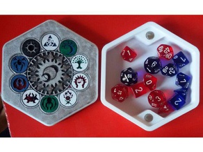 ravnica magnetic dice box guilds 3d print model - Mito3D
