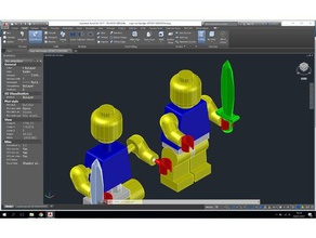 lego adam oyuncaklar ve oyunlar kılıç silah dev baş kalça LEGO uyumlu bacaklar torso 3d print model - Mito3D